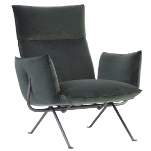 Officina Armchair Highback schwarz lackiert / Cat.1