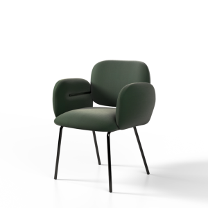 Nomia Chair, Sitzhöhe 450mm Sitz und Rückenlehne aus geformtem Holz, gepolstert Gestell aus Metall