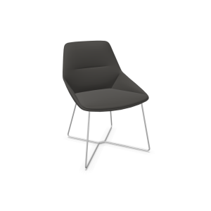 Polsterstuhl "Brunner ray soft" Mod. 9604 Schale Vollpolster, niedrige Rückenhöhe, Kufengestell Vollstahl .