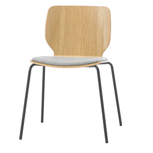 NIM Stuhl mit Vierfußgestell (Sitzschale aus Holz)